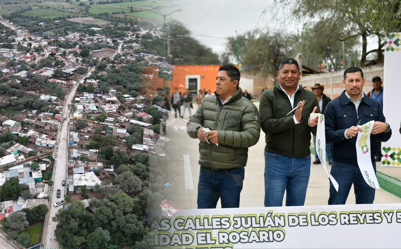 EL GOBERNADOR RICARDO GALLARDO ENTREGA NUEVAS CALLES EN VILLA DE REYES